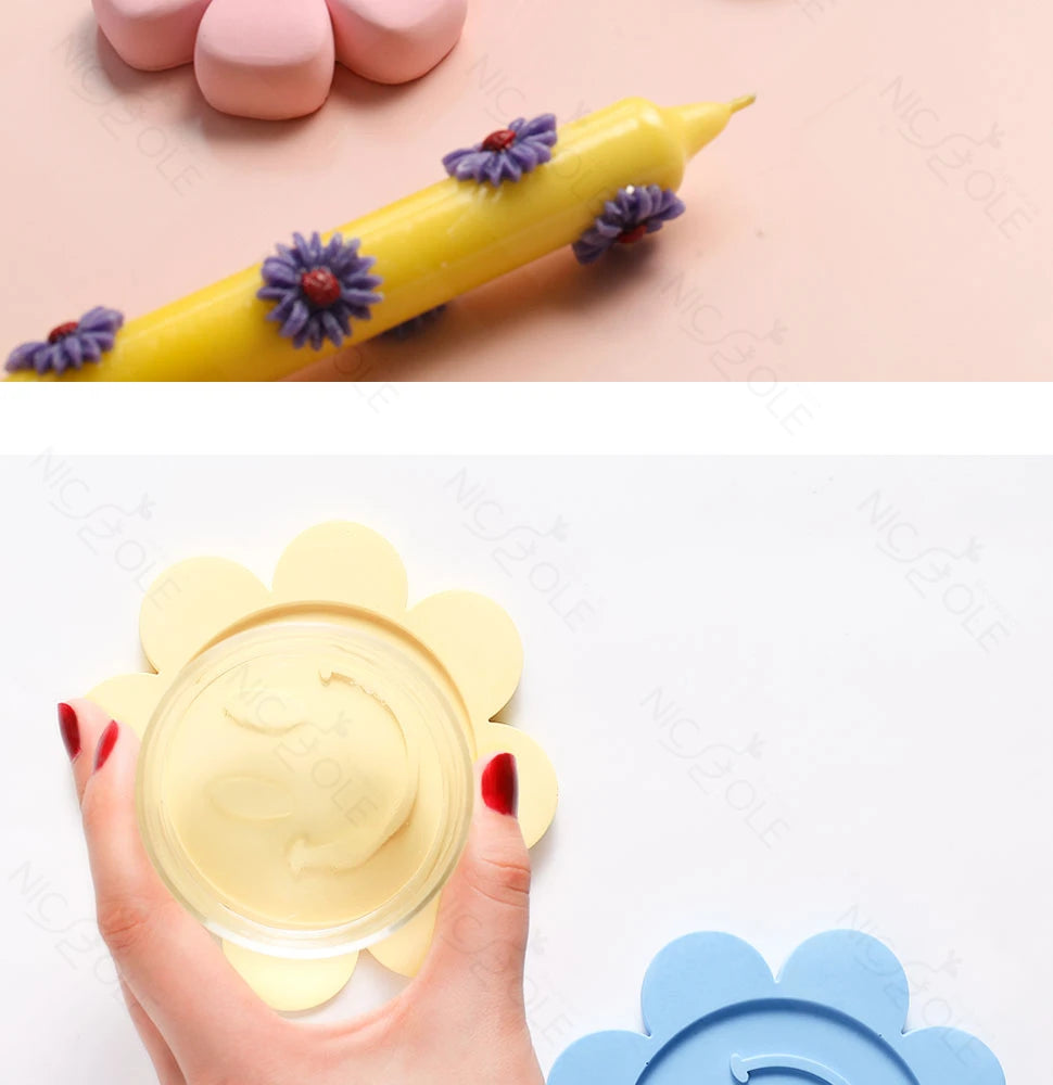 Flower Shape Candlestick - Handmade Coaster with Non-Slip Mat for Home Decor