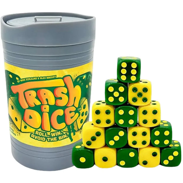 Dumpster Dice Set Fast-Paced Family Dice Game Fun 4-Player Board
