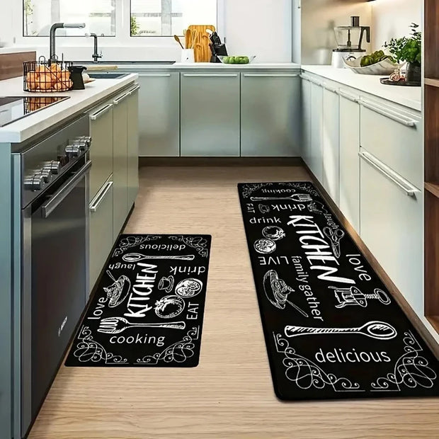 Kitchen Cutlery Mat - Washable Stain-Resistant Foot Mat Carpet