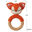 Baby Rattles DIY Crochet Cartoon Lion and Fox Doll Hand Bell Toy