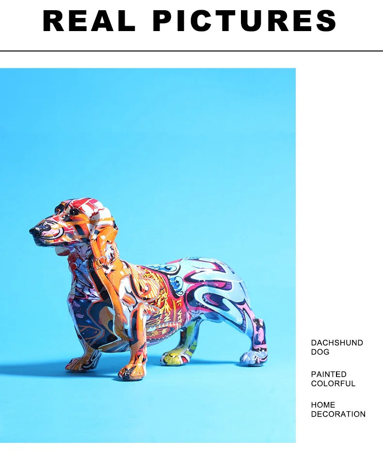 Colourful Dachshund Dog Decor - Creative Ornaments for Home and Office