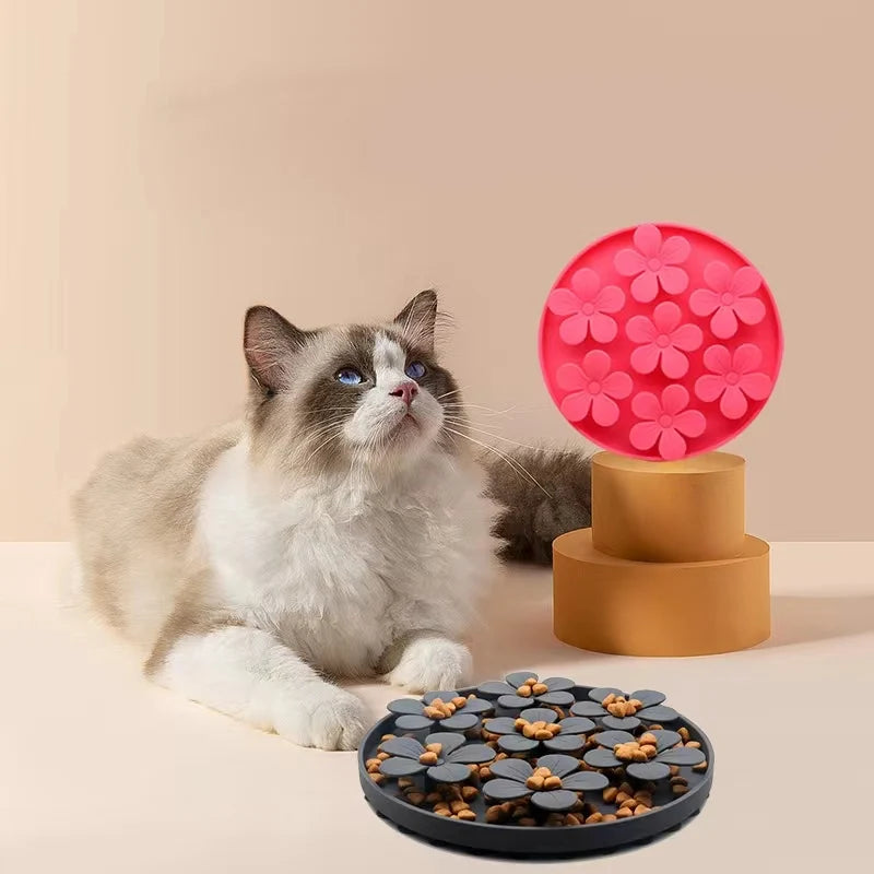 Pet Products Mat for Dogs and Cats - Slow Food Bowls with Suction Cup Feeding and Silicone Lick Pad