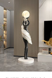 Abstract Girl Statue - Artistic Resin Sculpture for Home Decor