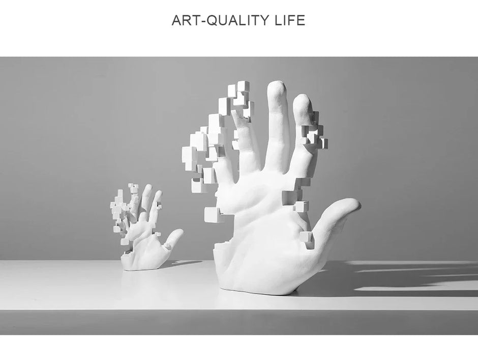 Abstract Art Palm Sculpture - Modern Luxury Table Decor for Living Rooms