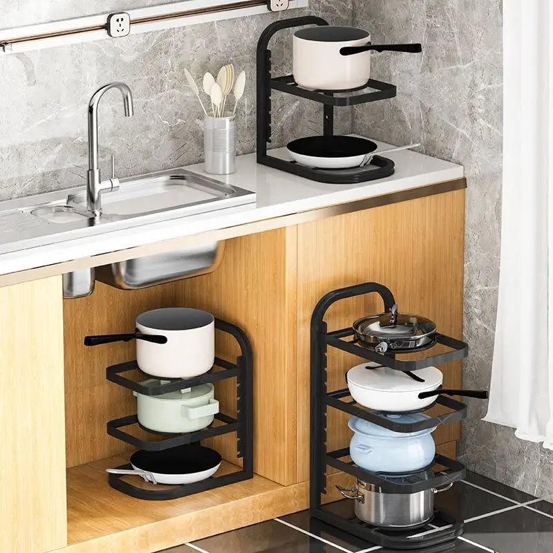 Stainless Steel Kitchen Shelves - Multi-Layered Storage Rack for Organising