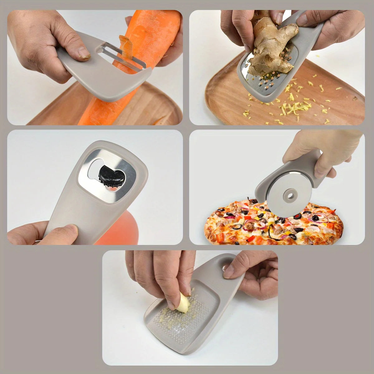 Kitchen Gadget Set - 5 Piece Stackable Cooking Tools