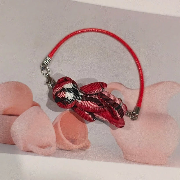 Labubu Clothes - Cute Bear Crossbody Bag and Pearl Necklace Accessories