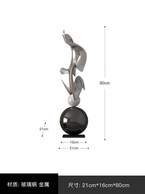 Home Decor Abstract Sculpture - Large Ornaments for Living Room and Gifts
