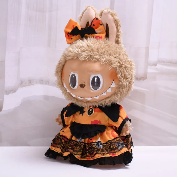 Halloween Plush Doll Clothes for 38cm Labubu Dolls - K-Pop EXO Accessories