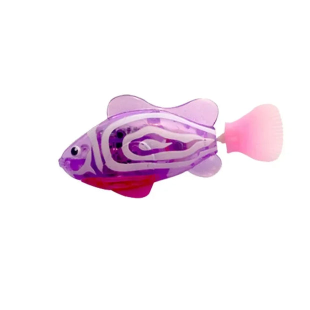 Cat Toy LED Inductive Interactive Swimming Robot Fish Toy - Glowing Electric Fish to Stimulate Play