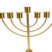 Golden Menorah Candelabra - Elegant Table Candlestick Holder for Hanukkah