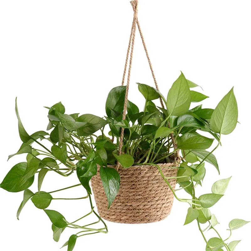 Garden Hanging Planter - Macrame Plant Storage Basket for Indoor and Outdoor Use