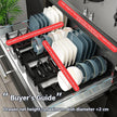 Kitchen Cabinets Dish Storage Rack - Built-In Plate Divider Organiser