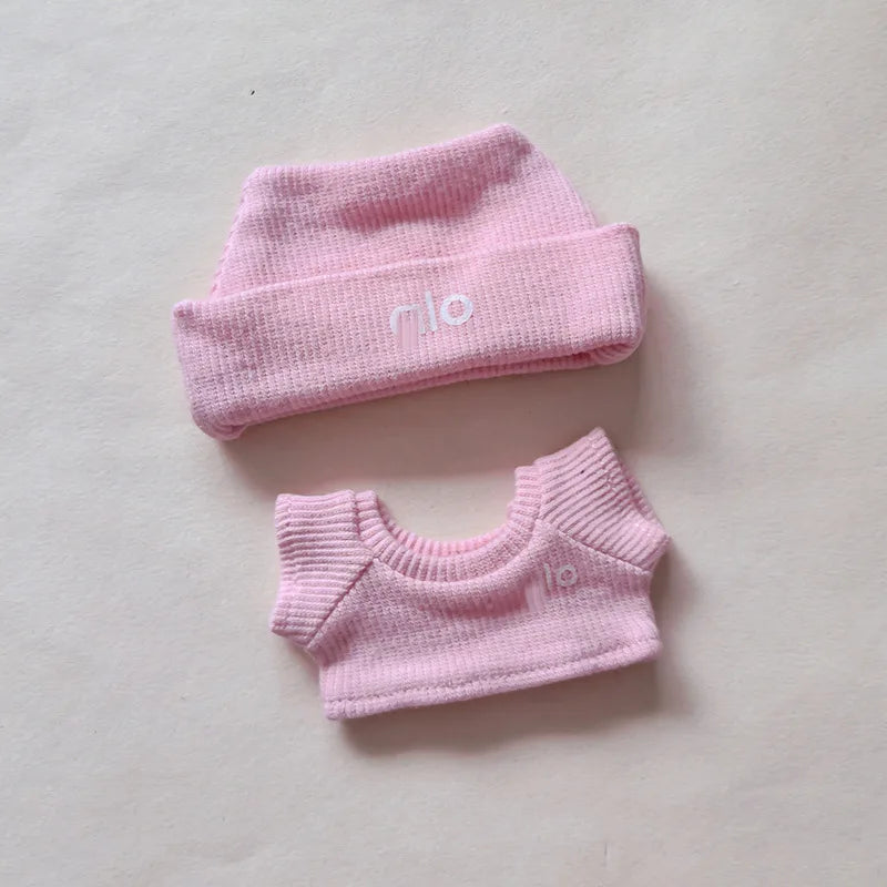 Labubu Doll Clothing - Outfit Accessories Including Hat and White T-Shirt
