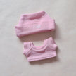 Labubu Doll Clothing - Outfit Accessories Including Hat and White T-Shirt