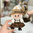 Mini Doll Clothes Outfit Accessories for 15/17cm Labubu V1 V2 - Leopard Print Dress