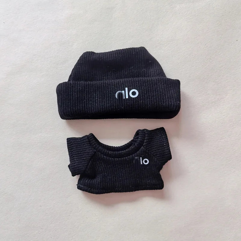 Labubu Doll Clothing - Outfit Accessories Including Hat and White T-Shirt