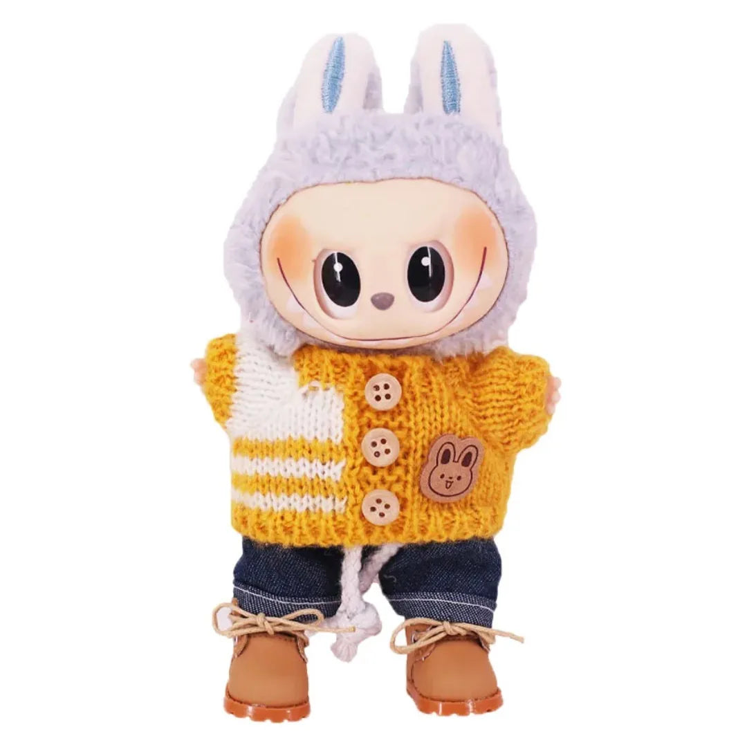 Doll Shoes - 3.8cm Canvas Shoes for 17cm Labubu Doll Accessories