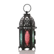 Moroccan Hanging Wind Lamp - Iron Glass Candle Holder for Home Decor