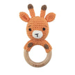 Baby Rattles DIY Crochet Cartoon Lion and Fox Doll Hand Bell Toy
