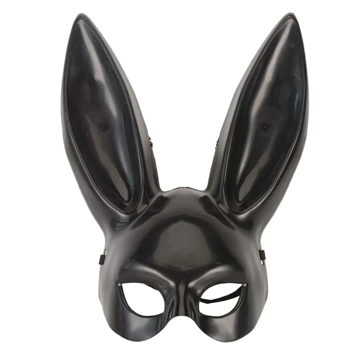 Black and White Rabbit Mask - Long Ears Bunny Mask for Halloween Decorations