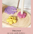 Flower Shape Candlestick - Handmade Coaster with Non-Slip Mat for Home Decor