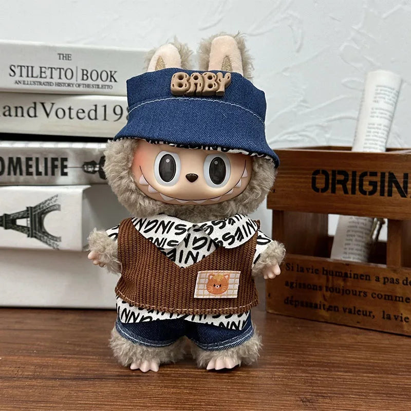 Gxlaihy 17cm Labubu Doll Clothes Outfit - Cute Costume for Dolls