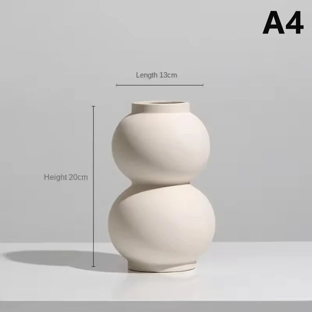 Ceramic Art Vase - Modern Home Decor for Bedroom and Photography Background