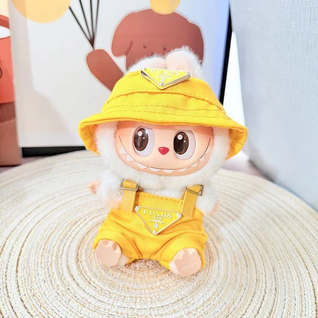 17cm Mini Labubu Doll Clothes - Outfit, Hat, Bag, and Shoes Accessories