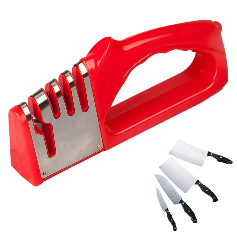 Kitchen 4 Segment Knife Sharpener - Multifunctional Portable Kitchen Gadget