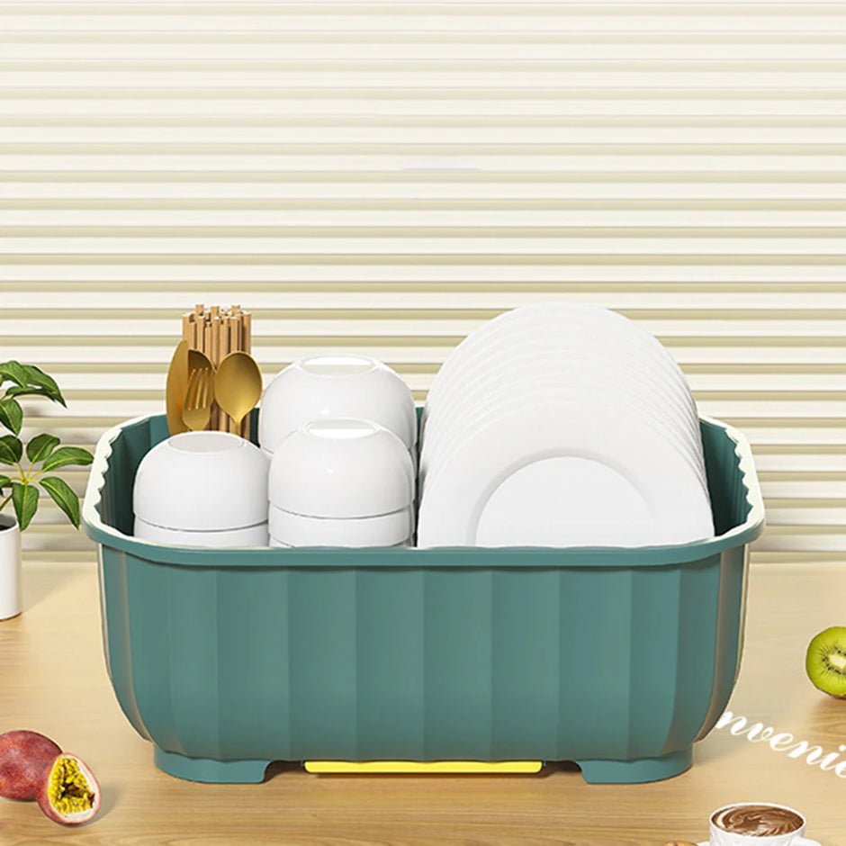 Kitchen Drain Cabinet - Lid Bowl Box and Tableware Storage Rack