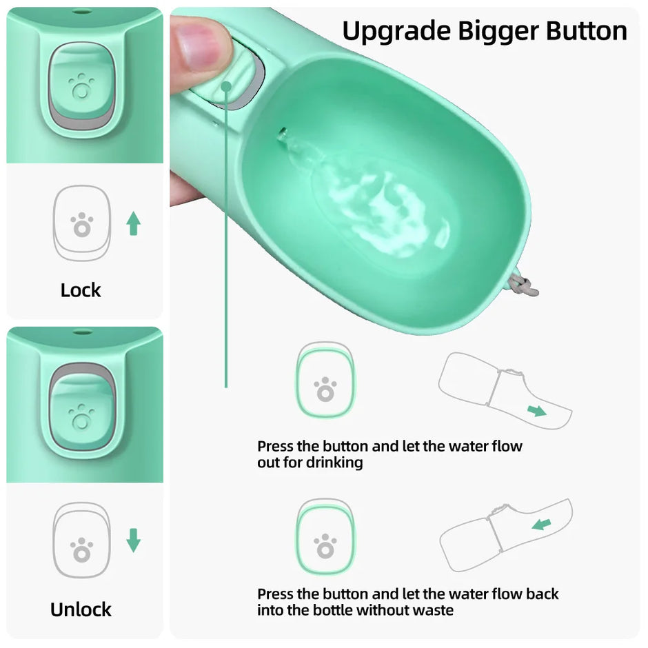 Portable Dog Water Bottle - Leakproof Drinking Bowl for Dogs and Cats