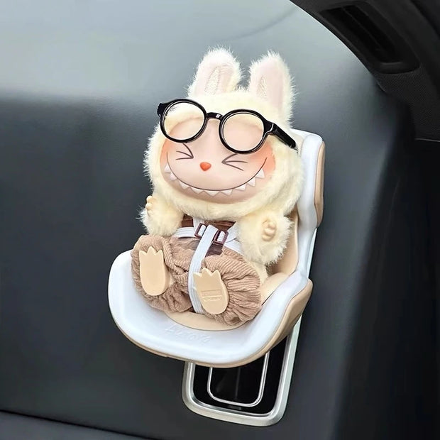 Labubu Doll Safety Seat Car Air Outlet Accessories for V2 V3 Plush Toy Seat
