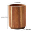 Kitchen Counter Cutlery Box - Wooden Circular Storage for Cooking Tools