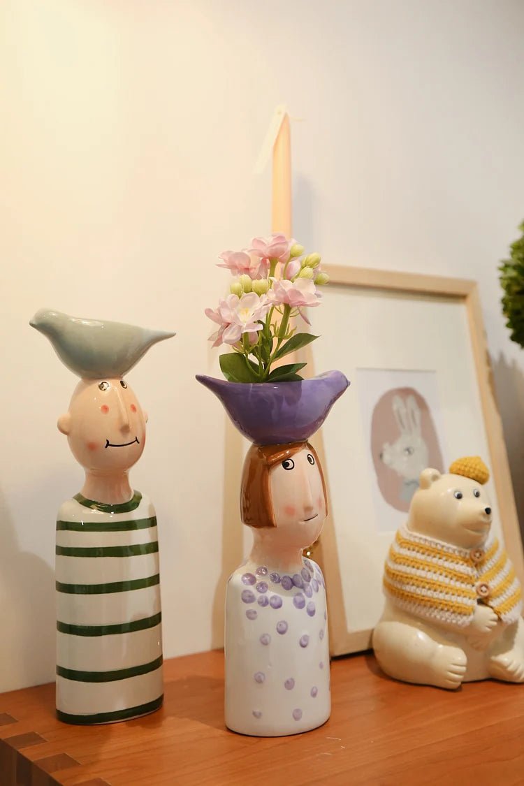 Vase Home Decor - Ceramic Vases for Room Decoration and Flower Arrangements