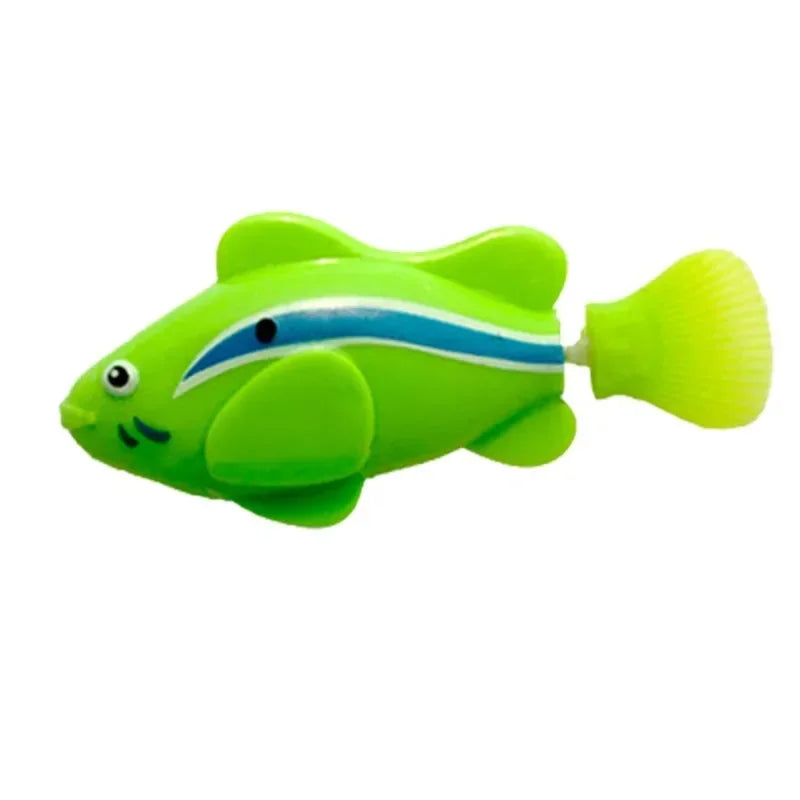 Cat Toy LED Inductive Interactive Swimming Robot Fish Toy - Glowing Electric Fish to Stimulate Play