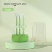 Pet Silicone Toothbrush and Toothpaste Set - Teeth Cleaning for Cats and Dogs