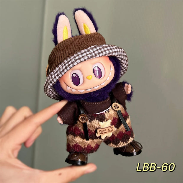 Cute Doll Clothing for Labubu 17cm Idol Doll - Macaron V1 V2 Decoration