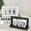 Ins Minimalist Style Living Room Office Decoration Wooden Calendar Ornament Modern Desk Accessories Simple Home Decor Crafts Gif