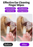 Ear Cleaning Wipes - Ear Care Fingertips for Ear Mite Removal in Cats and Dogs