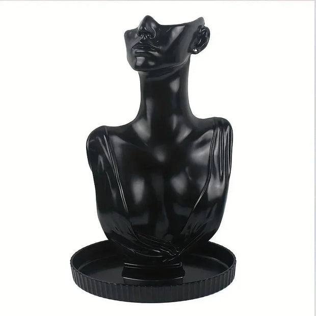 1PC Plastic Jewelry Display Stand with Tray for Necklaces And Earrings Home Decor & Birthday/Christmas Gift - Tropical Treasures LTD