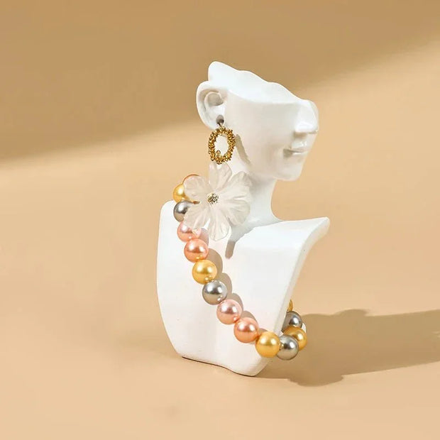 1PC Resin Side Face Mannequin Head Bust Jewelry Display Stand for Necklace Bracelet Earrings Jewellery Storage Holder Rack - Tropical Treasures LTD