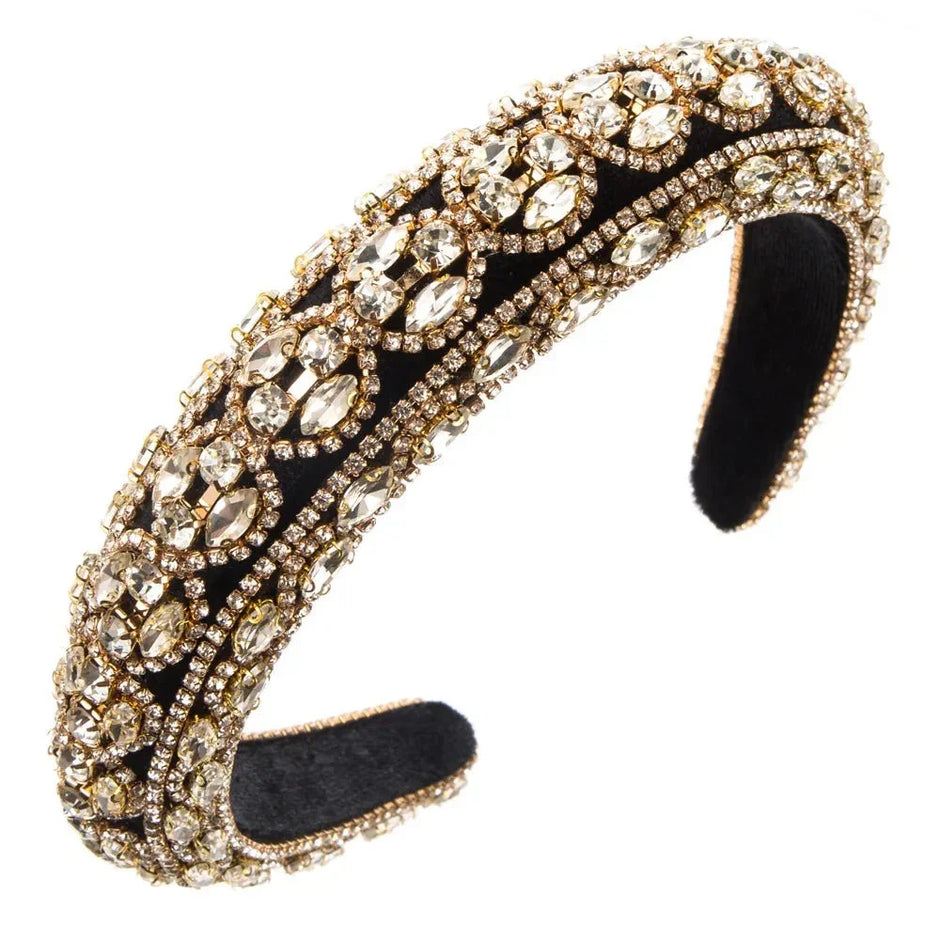 Fashion Gold/Silver Pearl Hair Band Baroque Rhinestone Headband for Girls Luxury Sweet Headwear Casual Hair Accessories - Tropical Treasures LTD