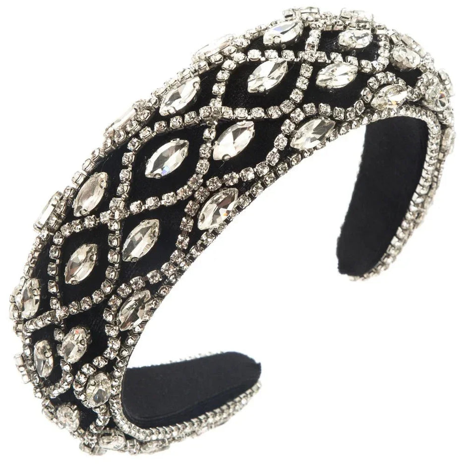 Fashion Gold/Silver Pearl Hair Band Baroque Rhinestone Headband for Girls Luxury Sweet Headwear Casual Hair Accessories - Tropical Treasures LTD