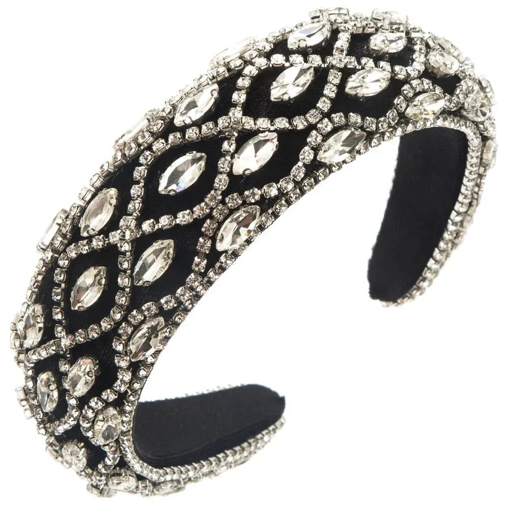 Fashion Gold/Silver Pearl Hair Band Baroque Rhinestone Headband for Girls Luxury Sweet Headwear Casual Hair Accessories - Tropical Treasures LTD
