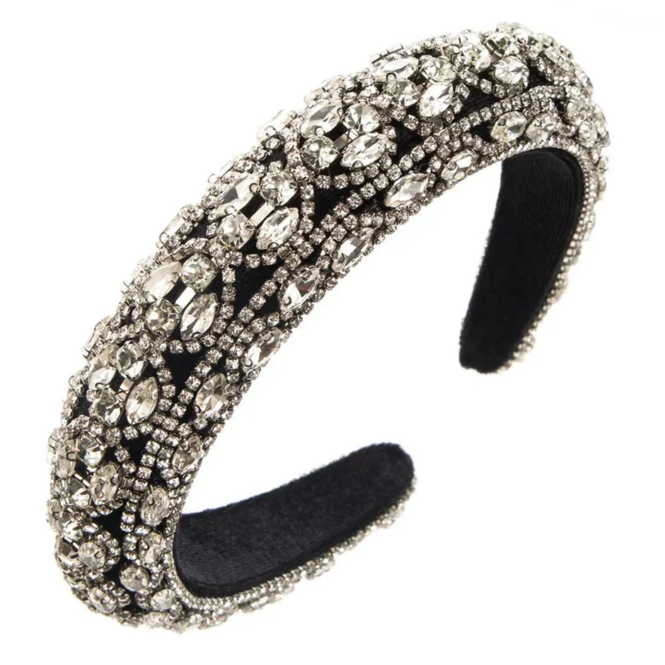 Fashion Gold/Silver Pearl Hair Band Baroque Rhinestone Headband for Girls Luxury Sweet Headwear Casual Hair Accessories - Tropical Treasures LTD