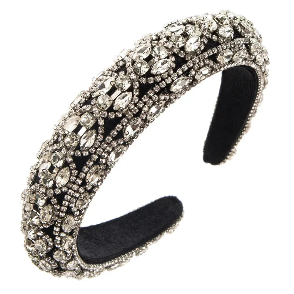 Fashion Gold/Silver Pearl Hair Band Baroque Rhinestone Headband for Girls Luxury Sweet Headwear Casual Hair Accessories - Tropical Treasures LTD