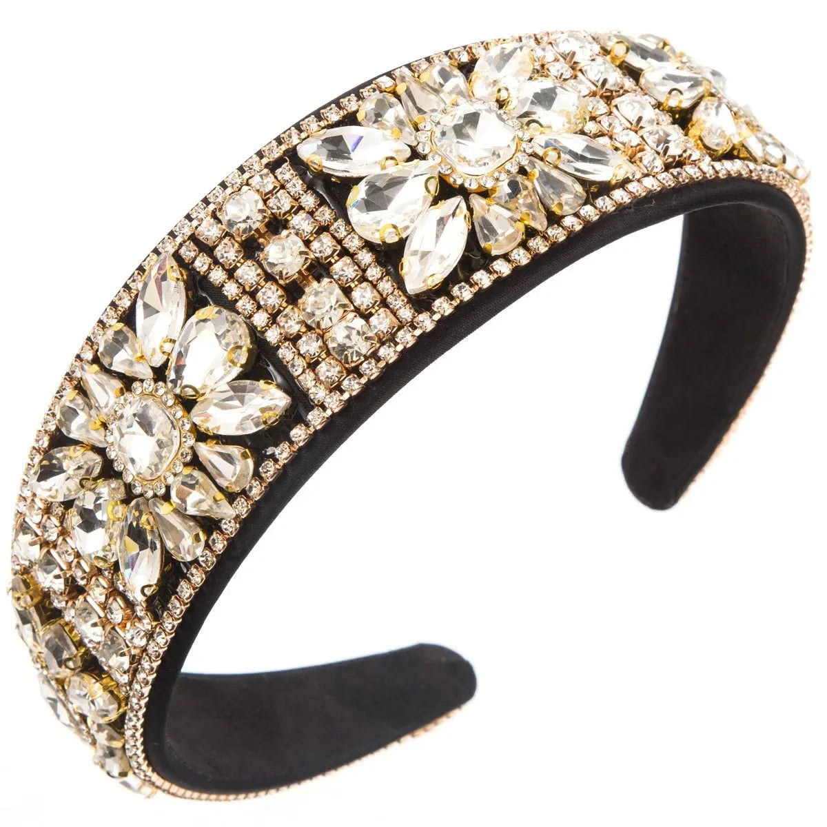 Fashion Gold/Silver Pearl Hair Band Baroque Rhinestone Headband for Girls Luxury Sweet Headwear Casual Hair Accessories - Tropical Treasures LTD