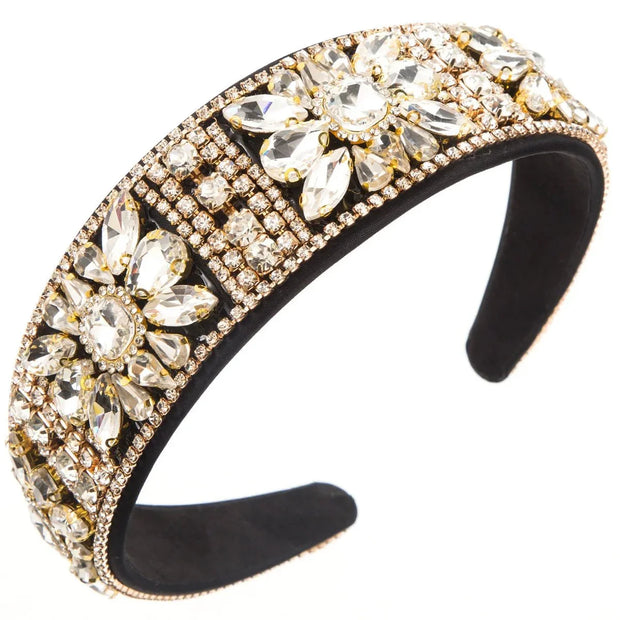 Fashion Gold/Silver Pearl Hair Band Baroque Rhinestone Headband for Girls Luxury Sweet Headwear Casual Hair Accessories - Tropical Treasures LTD
