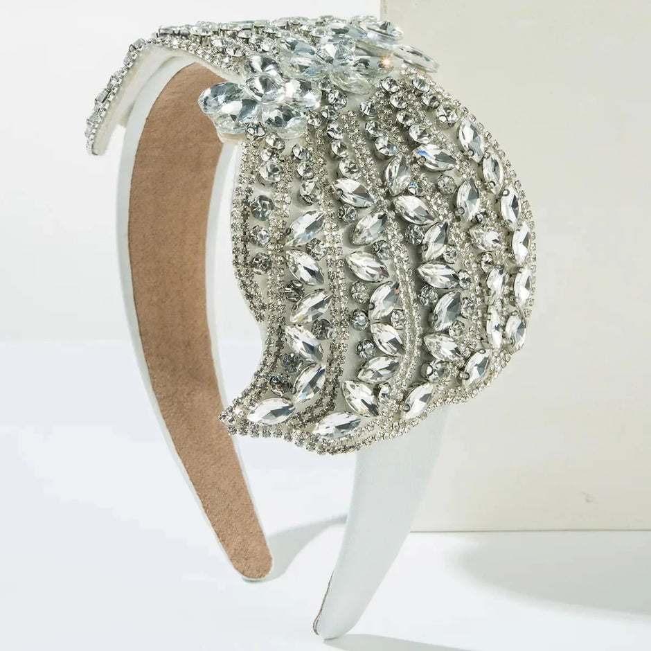 Fashion Gold/Silver Pearl Hair Band Baroque Rhinestone Headband for Girls Luxury Sweet Headwear Casual Hair Accessories - Tropical Treasures LTD